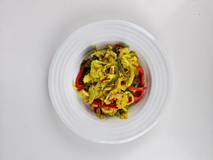 Cúrcuma salteada y repollo Klishi Savoy