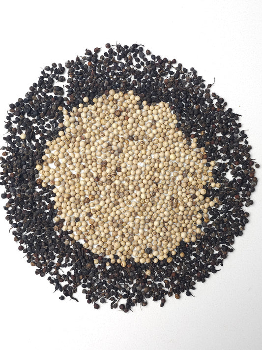 Black and White Peppercorns