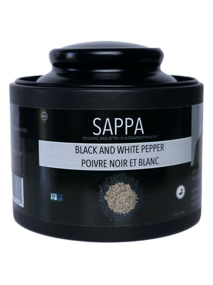 Black and White Peppercorns