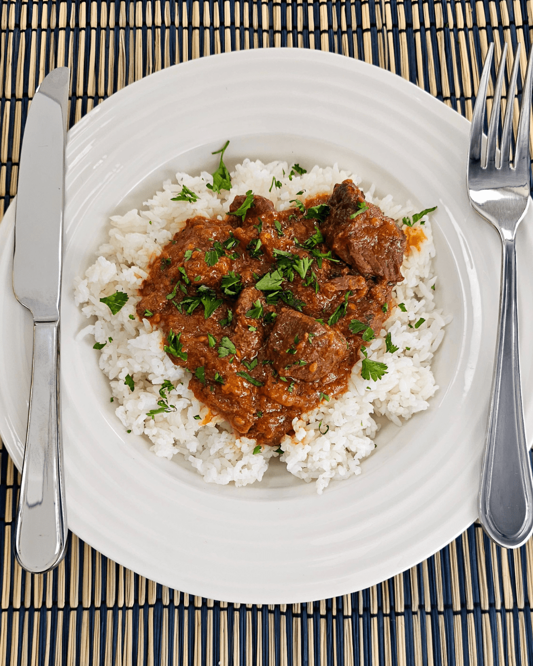 Beef Tomato Stew with Basmaty Rice
