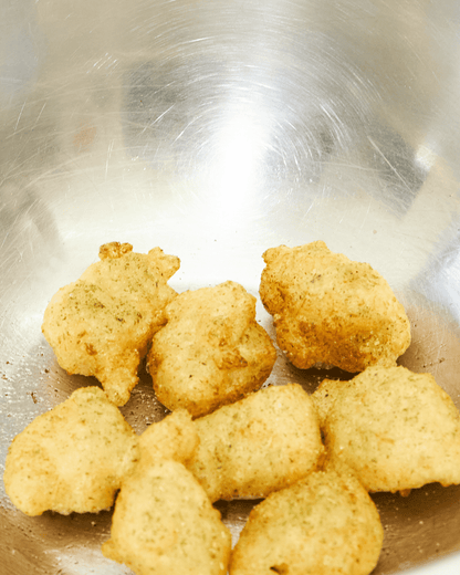 Fritelle di baccala with seasoning