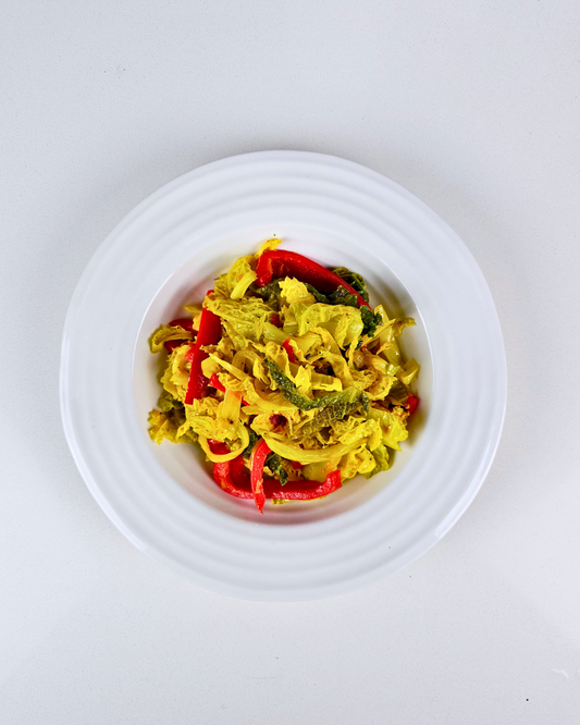 Cúrcuma salteada y repollo Klishi Savoy