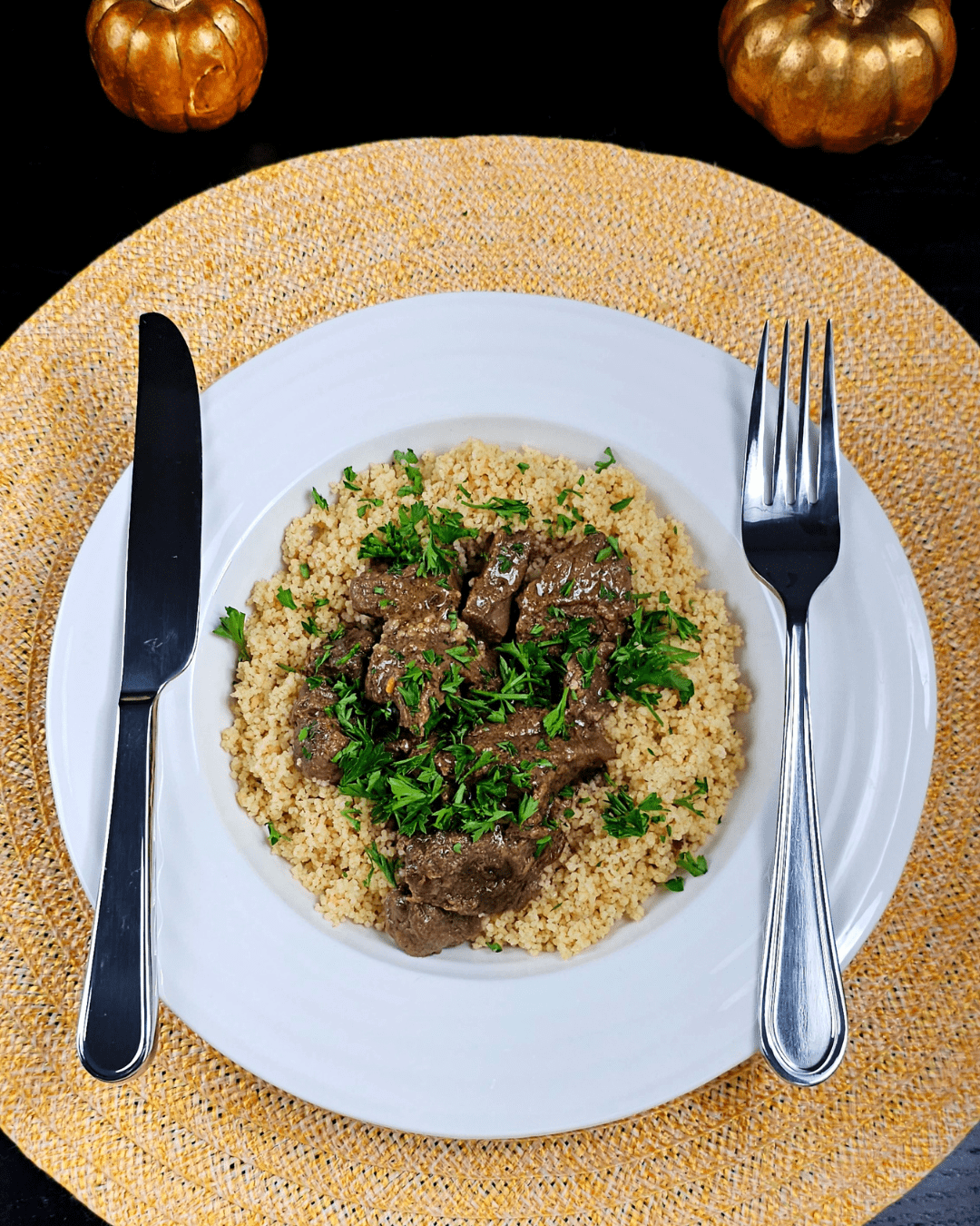 Veal Stew with Whole Wheat Couscous