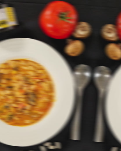 Sopa Klishi De Champiñones Y Frijoles Blancos